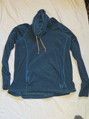 Heather Teal Pullover Hoodie Sweater